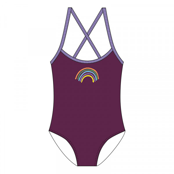 Badeanzug Mädchen gefüttert