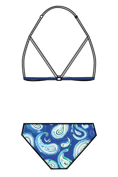 Mädchen Bikini gefüttert