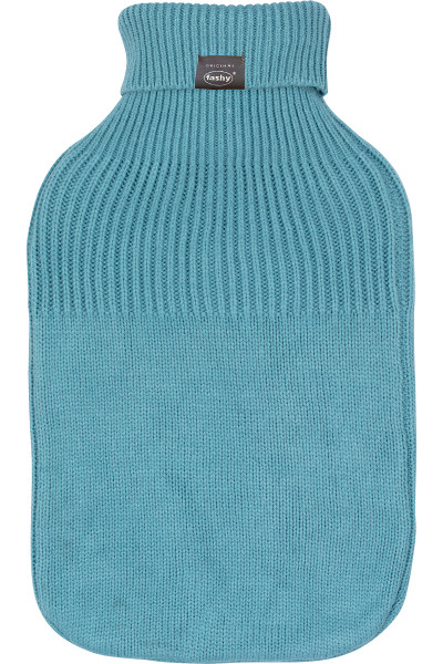 Wärmflasche 2,0 l mit Rollkragen Strickbezug