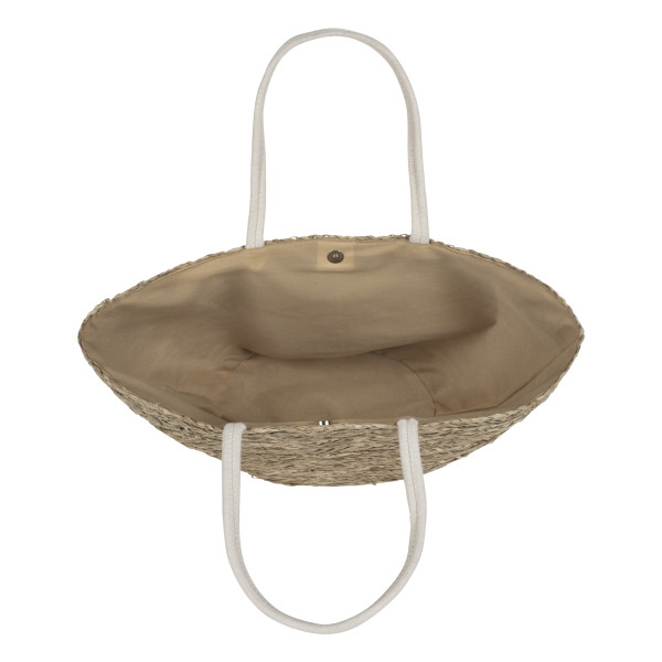 Strandtasche mit Magnetverschluss aus Stroh