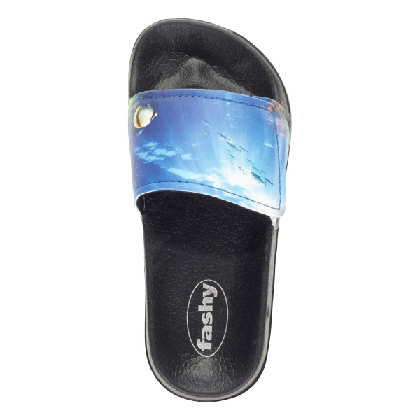 Pantolette Komfort Fußbett mit Klettverschluss