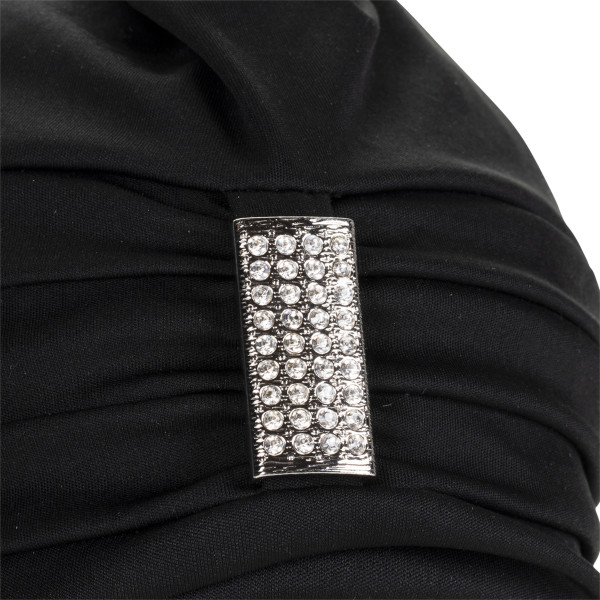 Badehaube schwarz im Turban Style