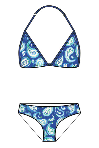 Mädchen Bikini  gefüttert 