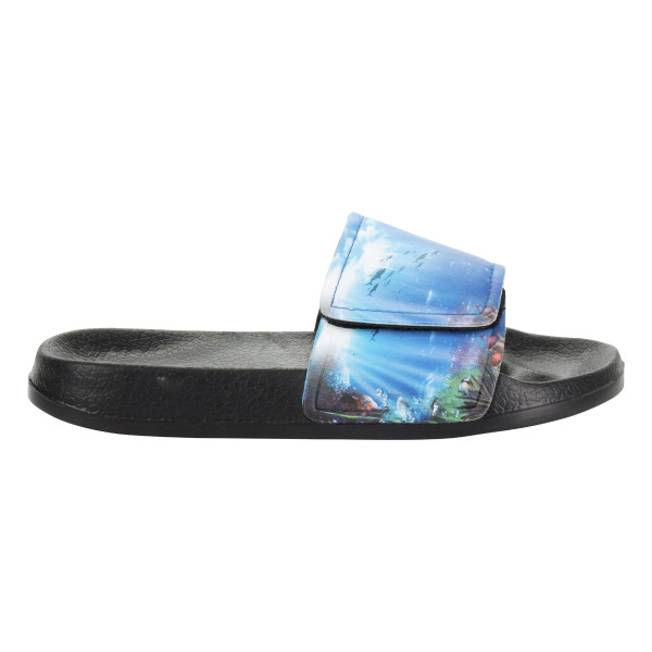 Pantolette Komfort Fußbett mit Klettverschluss