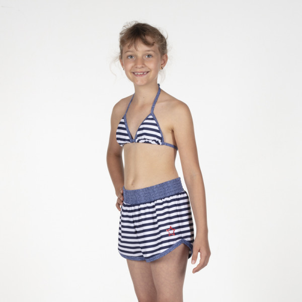 Shorts Mädchen blau gestreift