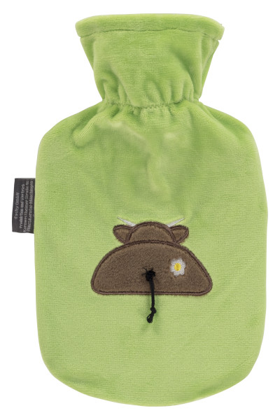 Wärmflasche mit Bezug Wasserbüffel 0,8 l