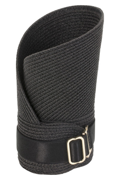 Stroh Sonnenschild schwarz verstellbar