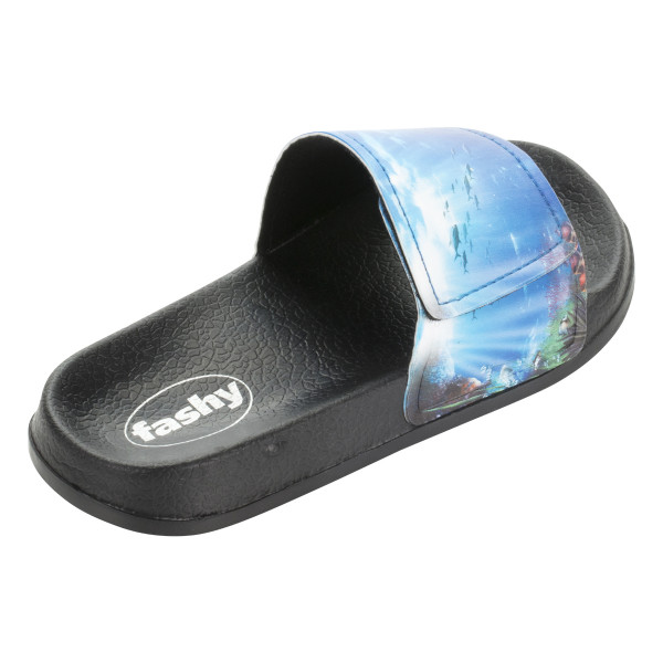 Pantolette Komfort Fußbett mit Klettverschluss