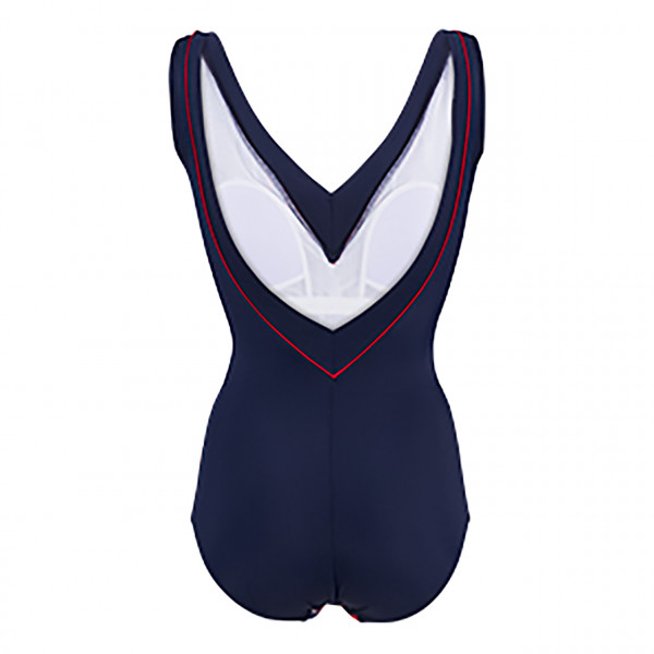 Badeanzug Damen rot/blau