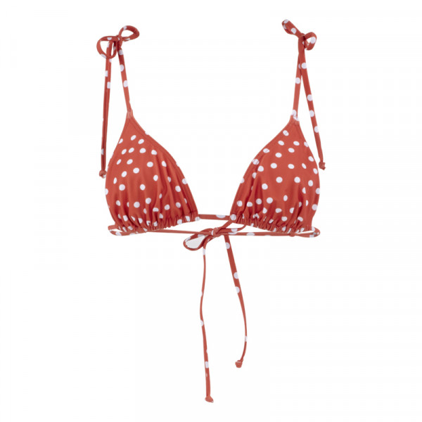 Bikini Top Damen rot/weiß gepunktet