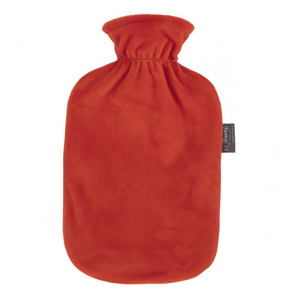 Wärmflasche mit Flauschbezug