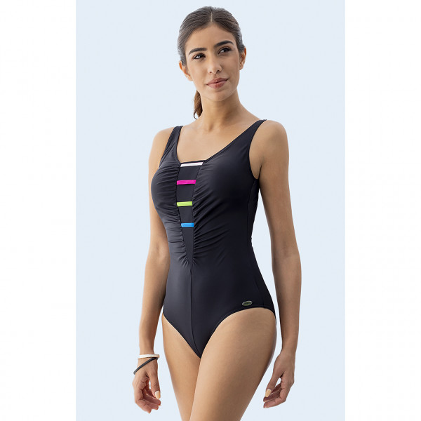 Fashy Damen Badeanzug Schwimmanzug Einteiler Größe 36-44 B-Cup  schwarz 