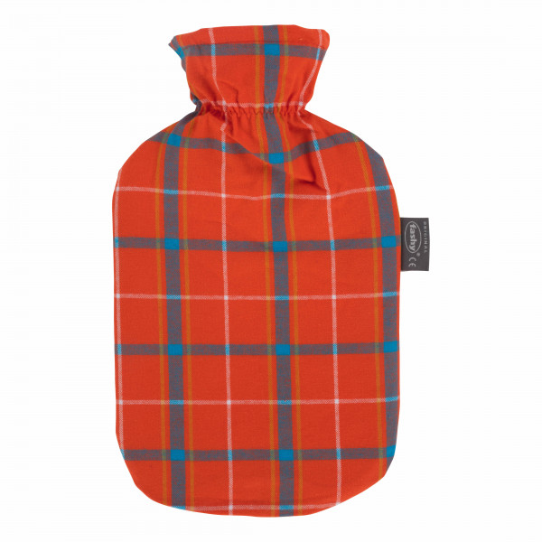 Wärmflasche mit Bezug Karodesign